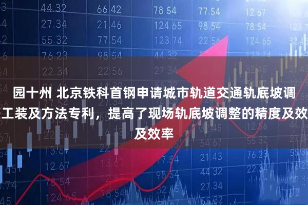 园十州 北京铁科首钢申请城市轨道交通轨底坡调整工装及方法专利，提高了现场轨底坡调整的精度及效率